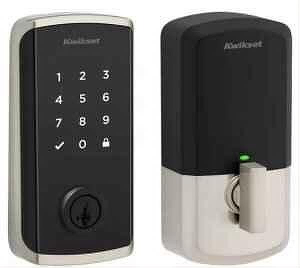 Kwikset 9800WIFITHRDTSCRS2-15S Halo Select Contemporary S2 Touchscreen Deadbolt with WiFi, Thread and SmartKey Satin Nickel
