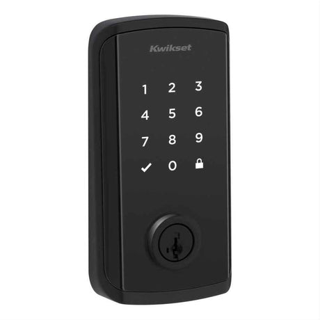 Kwikset 9801WIFITHRDTSCR-514S Halo Select Plus Touchscreen Deadbolt with WiFi, Thread and SmartKey Matte Black