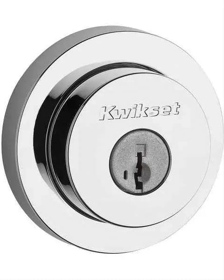 Kwikset 982RDT-26DS.DS Single Cylinder Milan Round Rose Deadbolt SmartKey with RCAL Latch and Dual RCS and 5303 Full Lip Strike Satin Chrome