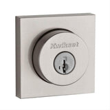 Kwikset 982SQT-15S.DS Single Cylinder Halifax Square Rose Deadbolt SmartKey with RCAL Latch and Dual RCS and 5303 Full Lip Strike Satin Nickel
