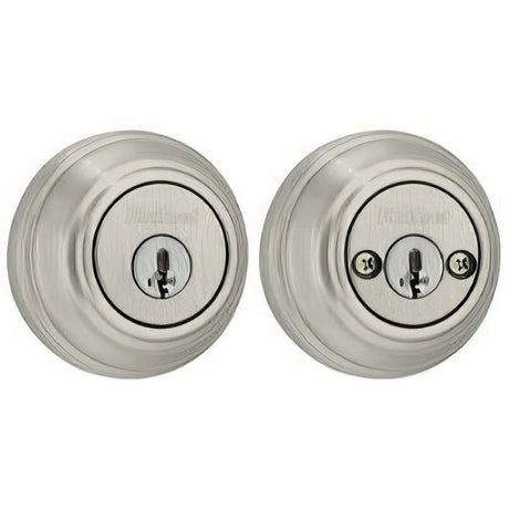Kwikset 985-15S.STRKP Double Cylinder Deadbolt Satin Nickel