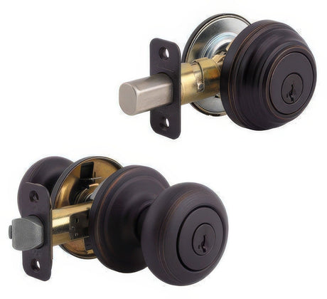 Kwikset 991J Juno Combo Pack Knobset and Single Cylinder Deadbolt