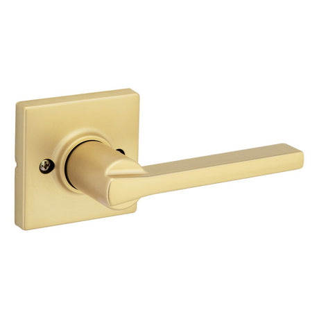 Kwikset Casey Half Dummy Door Lever with Square Rose in Bright Chrome