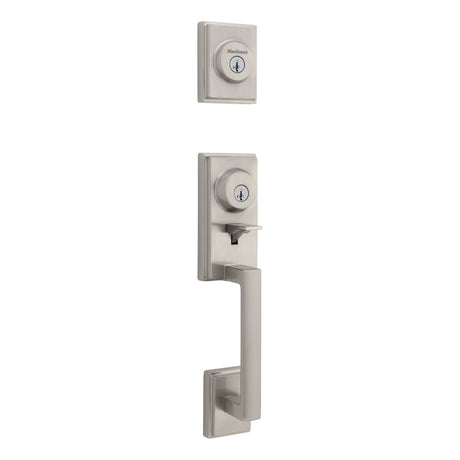 Kwikset CP553PRHXHFLSQT Clear Pack Peralta Single Cylinder 2 Point Handleset in Satin Nickel