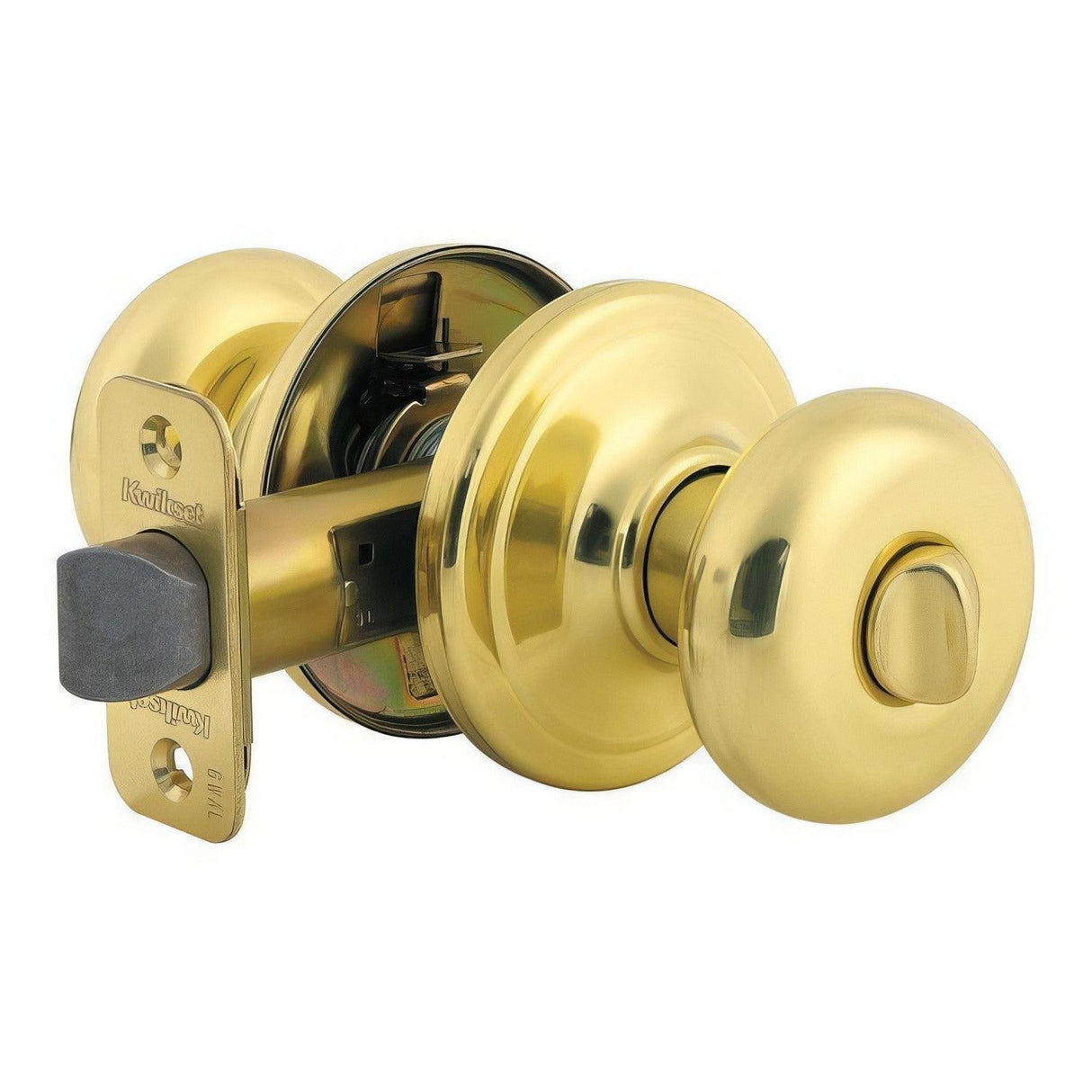 Kwikset CP730J-3 730J Juno Privacy Door Knob Bright Brass