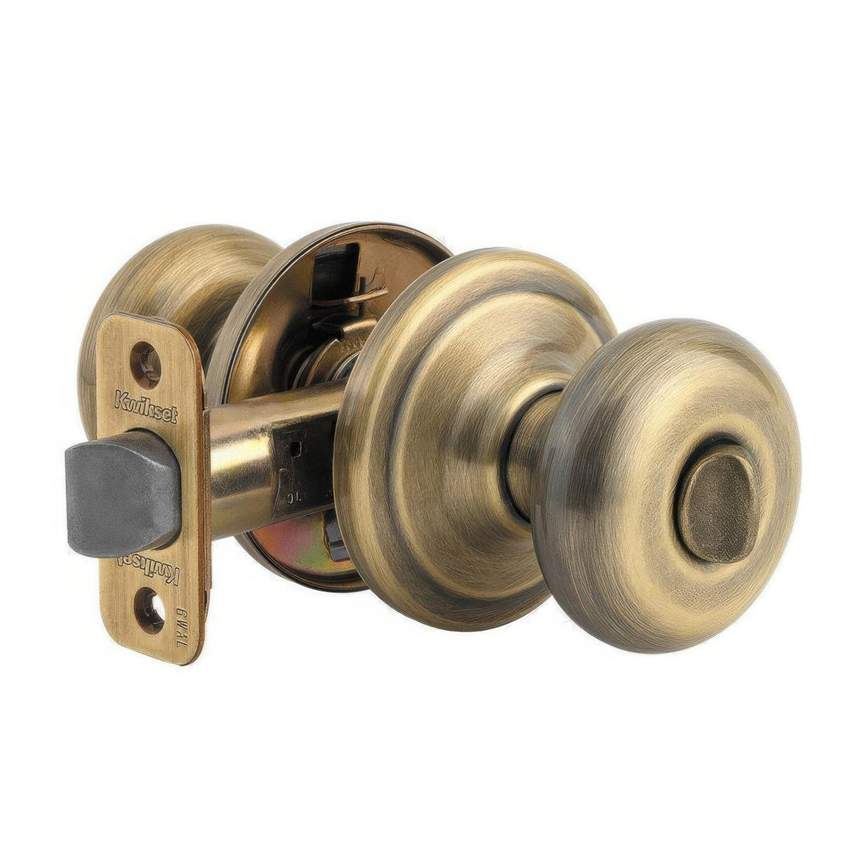 Kwikset CP730J-5 730J Juno Privacy Door Knob Antique Brass