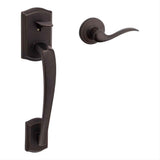 Kwikset CP815PTHXTNL-11P-1 Clear Pack Prescott Passage Handleset with Tustin Lever Trim with No Deadbolt with RCAL Latch and RCS Strike Venetian Bronze