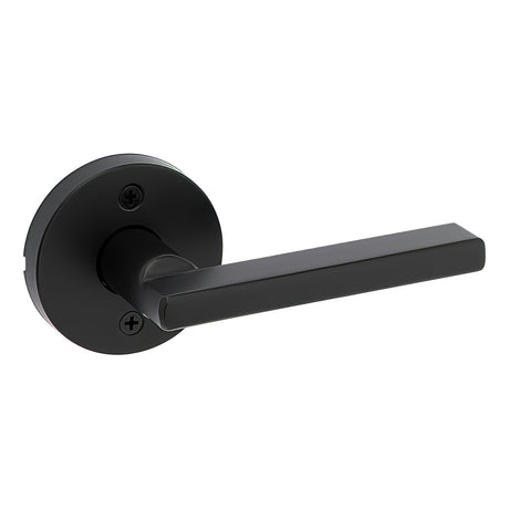 Kwikset Halifax Half Dummy Door Lever with Round Rose in Satin Brass