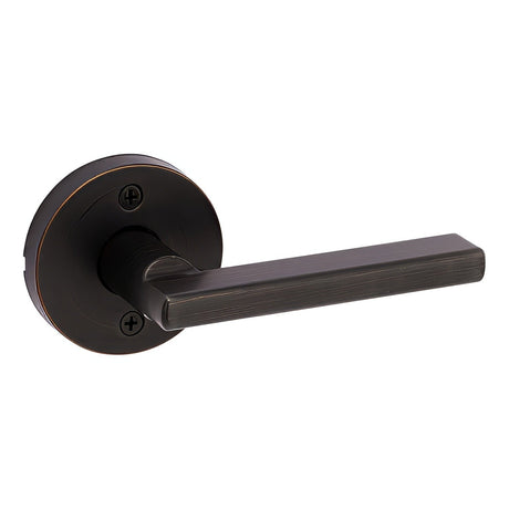 Kwikset Halifax Half Dummy Door Lever with Round Rose in Gunmetal