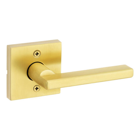 Kwikset Halifax Half Dummy Door Lever with Square Rose in Satin Chrome