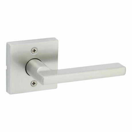Kwikset Halifax Half Dummy Door Lever with Square Rose in Iron Black