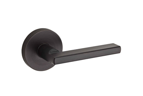 Kwikset Halifax Handleset Trim with Round Rose in Venetian Bronze