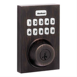 Kwikset HC620CNTZW700LR-11PS Contemporary Home Connect Keypad Connected Smart Lock Deadbolt with Z-Wave 700 Long Range and SmartKey with RCALFD Latch and RCS Strike Venetian Bronze