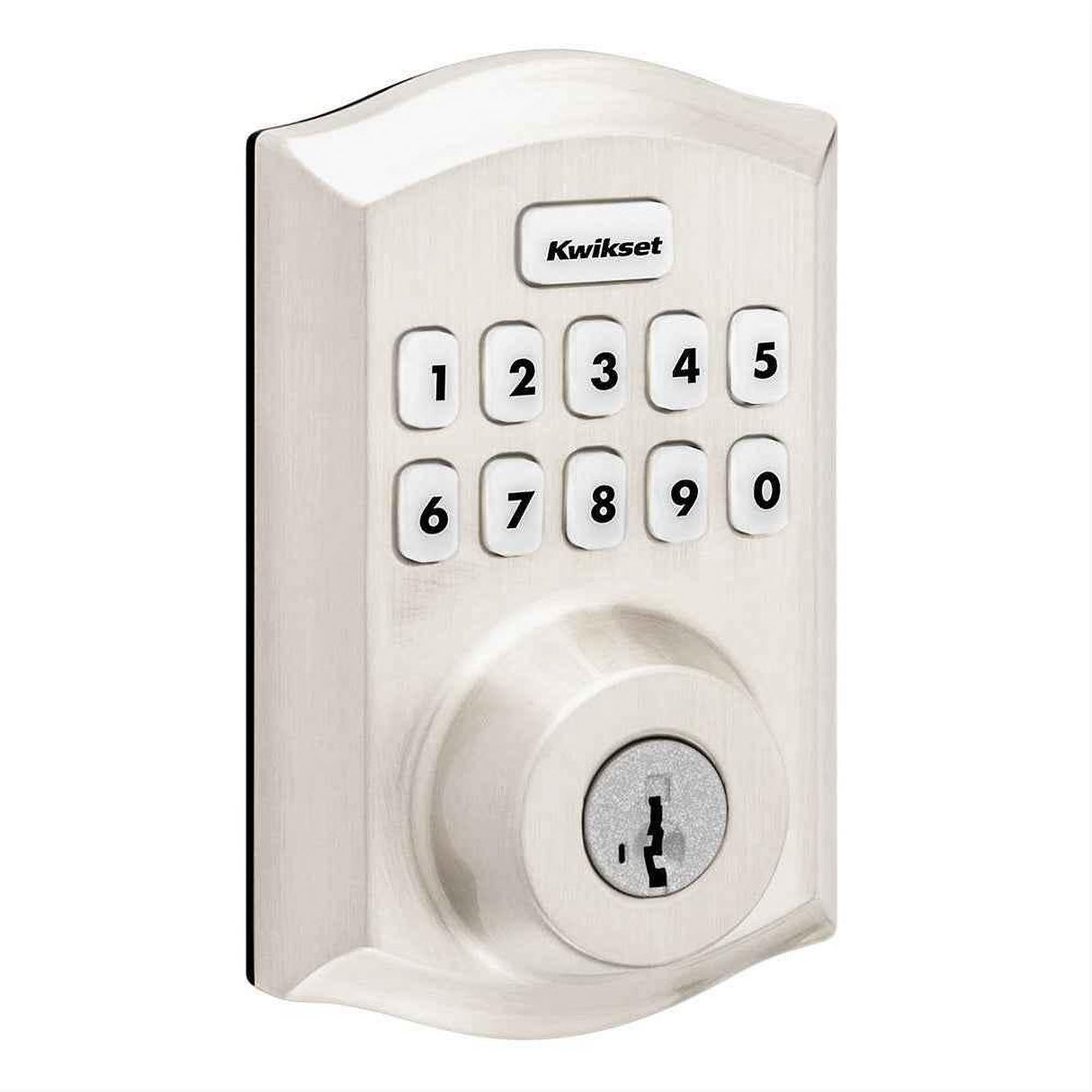 Kwikset HC620TRLZW700LR-15S Traditional Home Connect Keypad Connected Smart Lock Deadbolt with Z-Wave 700 Long Range and SmartKey with RCALFD Latch and RCS Strike Satin Nickel