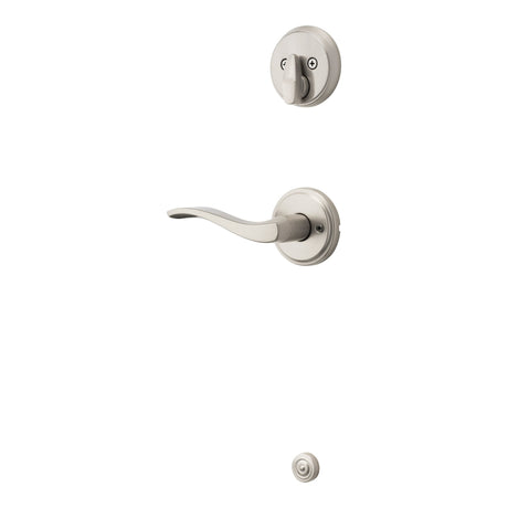 Kwikset Left Hand Sedona Handleset Trim in Satin Nickel