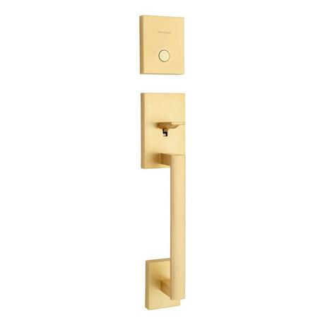 Kwikset San Clemente Handleset Trim in Satin Brass