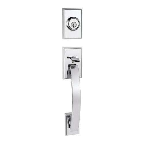 Kwikset 801TVHLIP-26S polished chrome double cylinder handleset