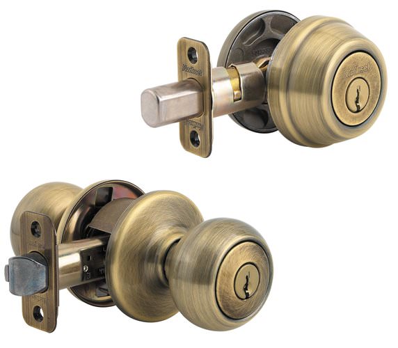 Kwikset 991C-5S-B antique brass single cylinder deadbolt