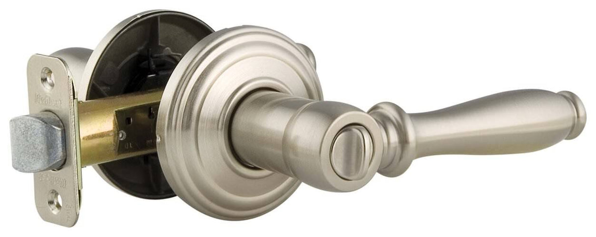 Kwikset 730ADL-15 satin nickel privacy door lever