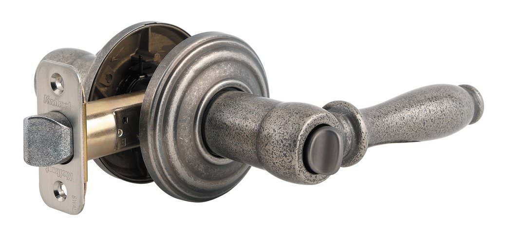 Kwikset 730ADL-502 rustic pewter privacy door lever