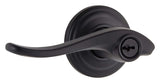 Kwikset 740AVL-514 iron black keyed entry lever