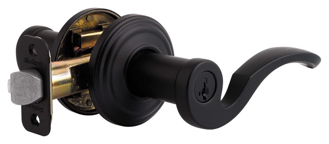 Kwikset 740BRL-15S satin nickel keyed entry lever