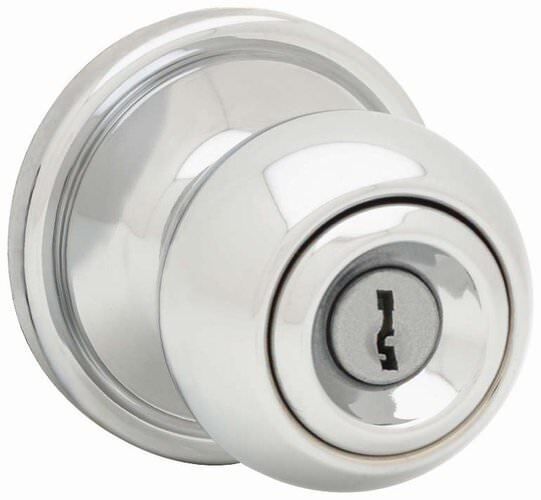 Kwikset 740CA-15SGC satin nickel keyed entry door knob