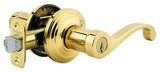 Kwikset 740CHL-L03S lifetime polished brass keyed entry lever