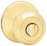 Kwikset 730C-3 polished brass privacy door knob