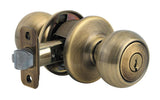 Kwikset 740C-3S polished brass keyed entry door knob