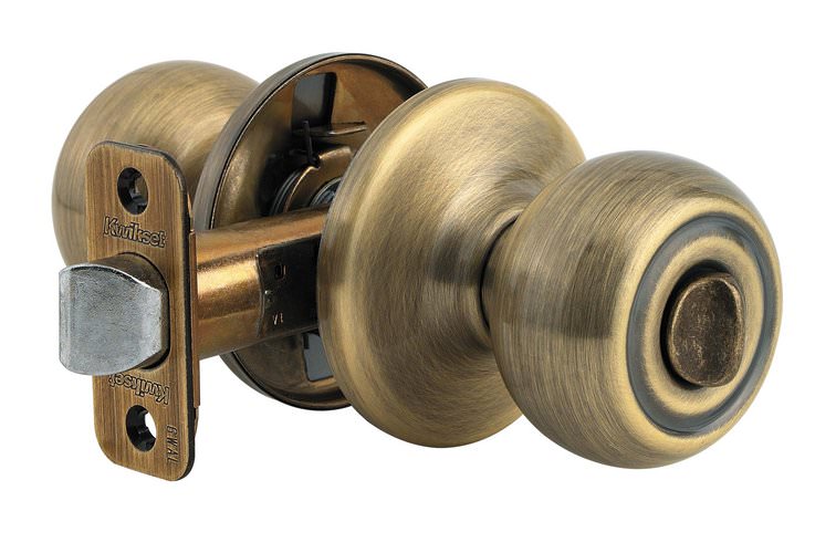 Kwikset 730C-5 antique brass privacy door knob