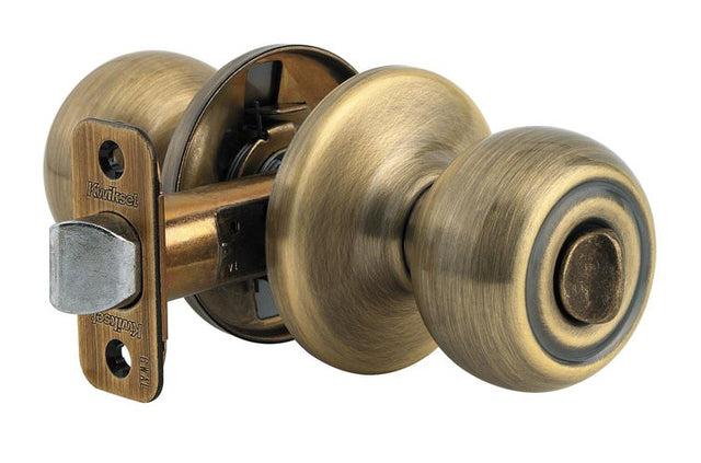 Kwikset 730C-5 antique brass privacy door knob