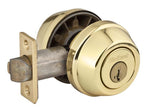 Kwikset 598-3SV1 polished brass single cylinder deadbolt