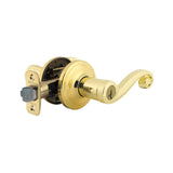 Kwikset 740LL-3V1 polished brass keyed entry lever