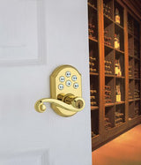 Kwikset 911LL-L03S lifetime polished brass keyless entry door lever