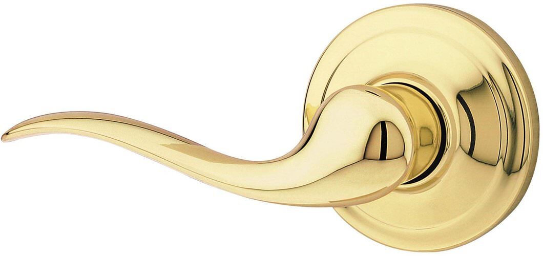 Kwikset 605TNLRH-3 polished brass interior pack double cylinder