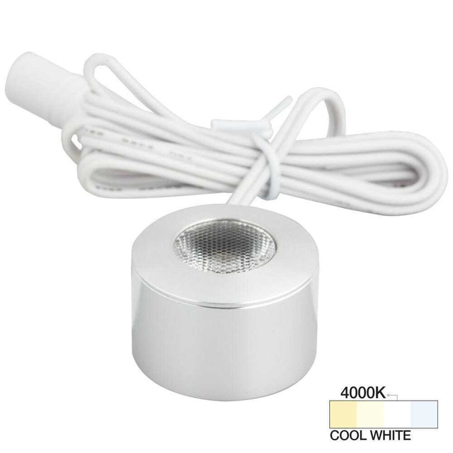 Task Lighting L-MR-CL-1BA-40 round mini puck light, front view