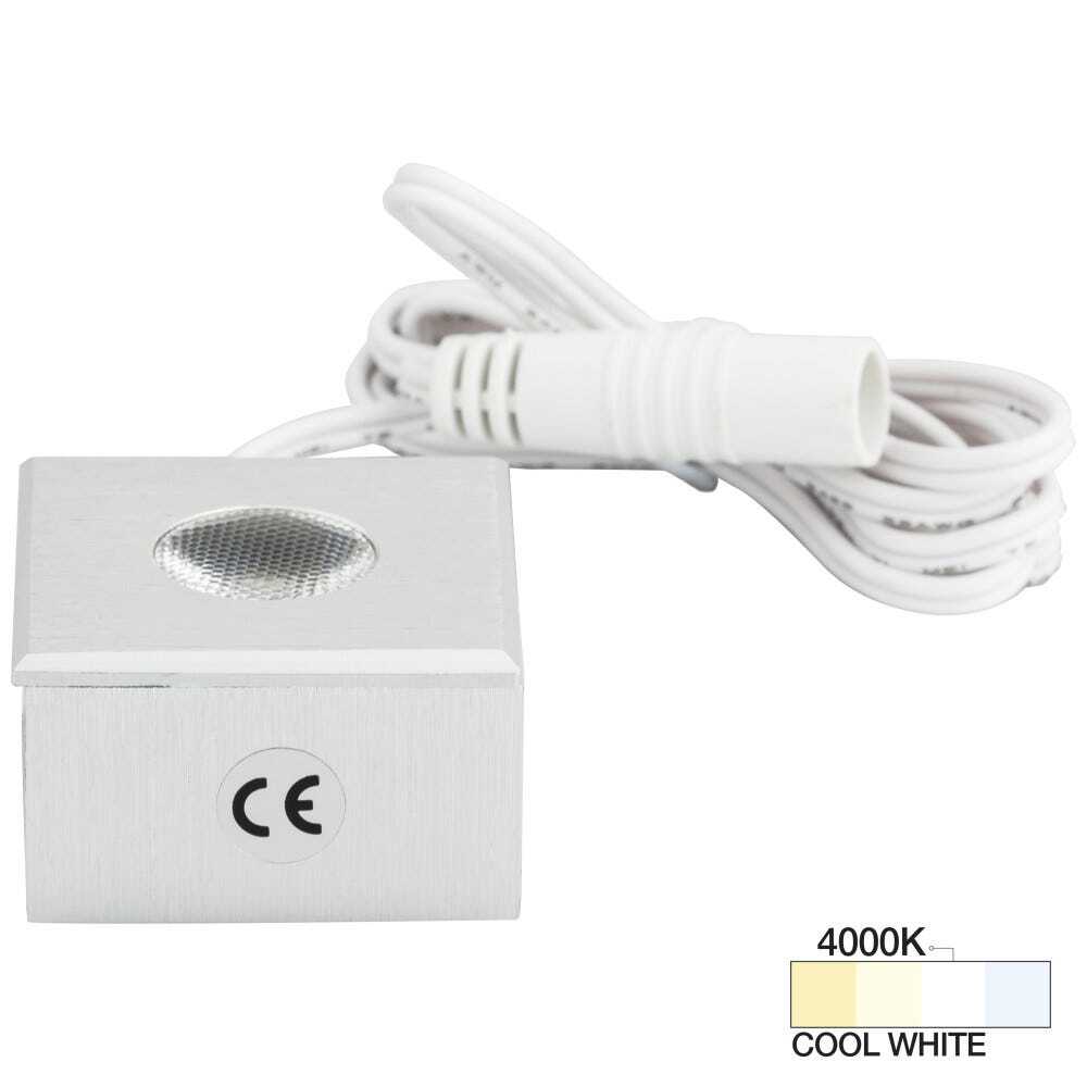 Task Lighting L-MS-CL-1BA-40 aluminum square mini puck light