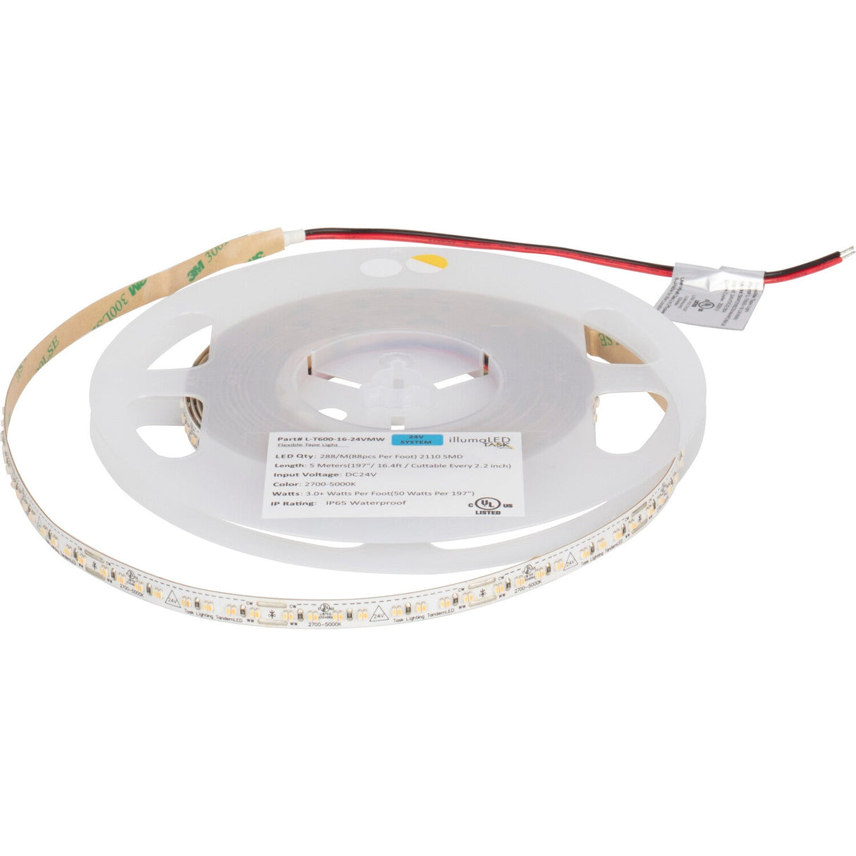 Task Lighting L-T600-16-24VMW standard output led tape light
