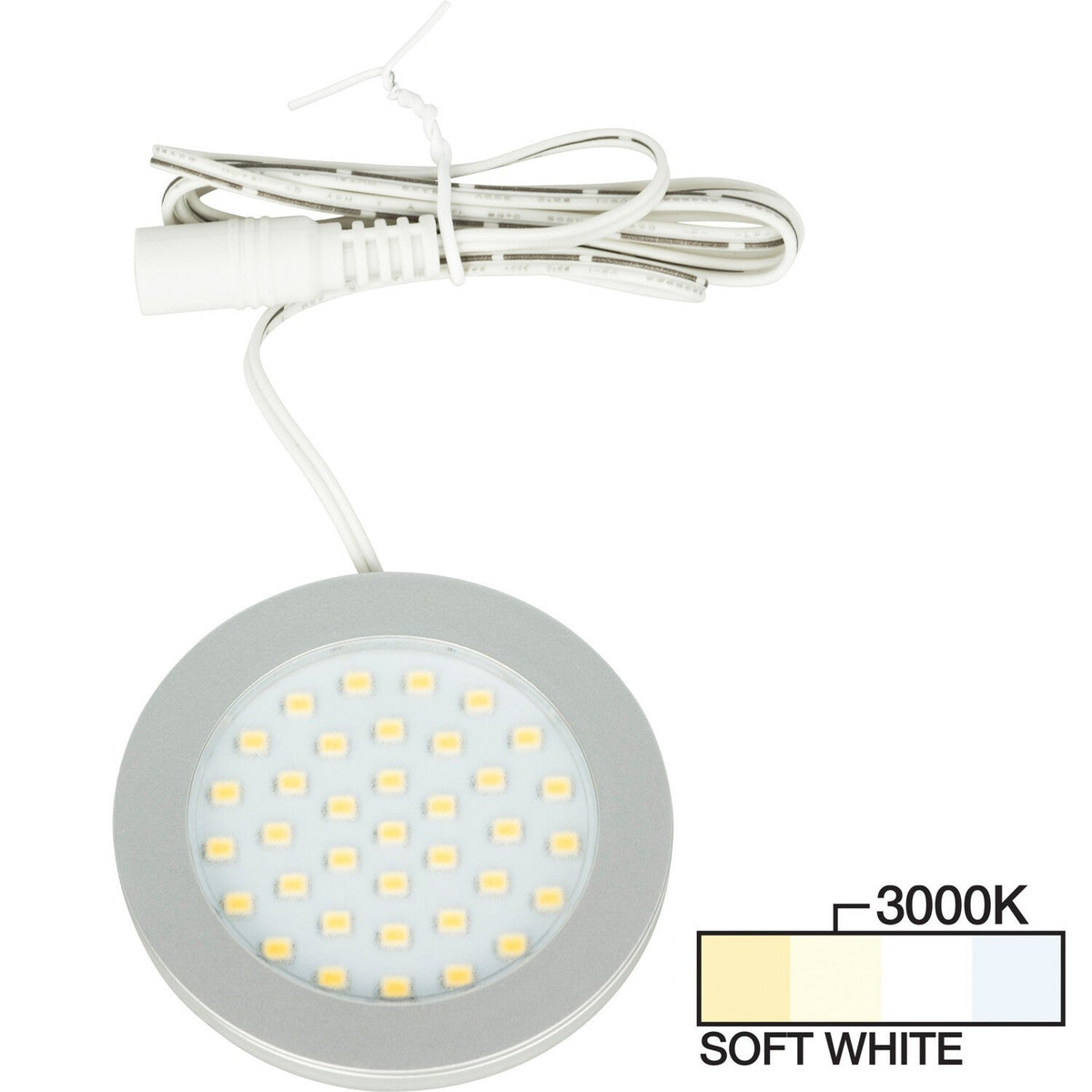 Task Lighting L-UT-FR-3SN-30 Ultra Thin Puck Light Satin Nickel