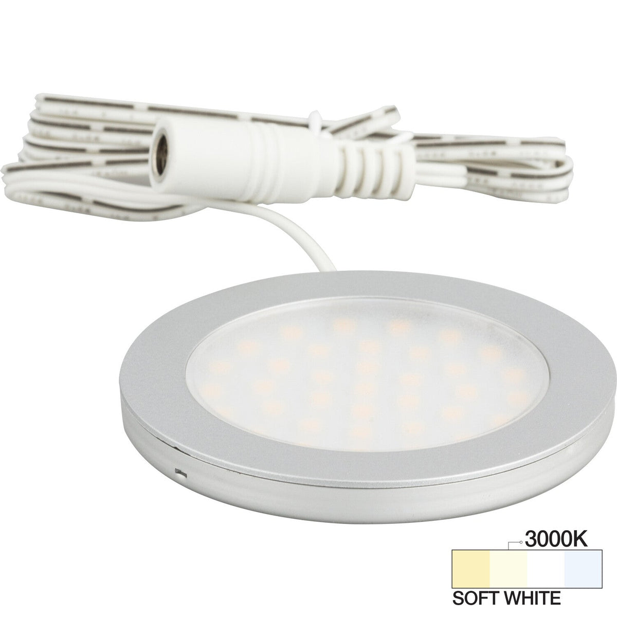 Task Lighting L-UT-FR-3SN-30 Ultra Thin Puck Light Satin Nickel