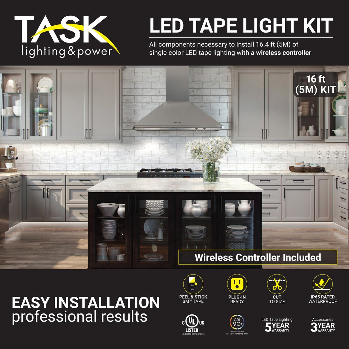 Task Lighting L-VK1Z1A-16-27 Vivid 16 Tape Light Kit