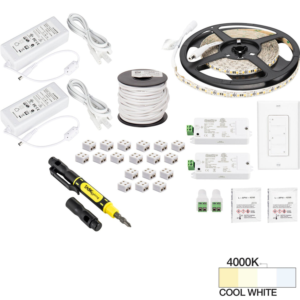 Task Lighting L-VK2Z2A-16-40 tape light kit, front view