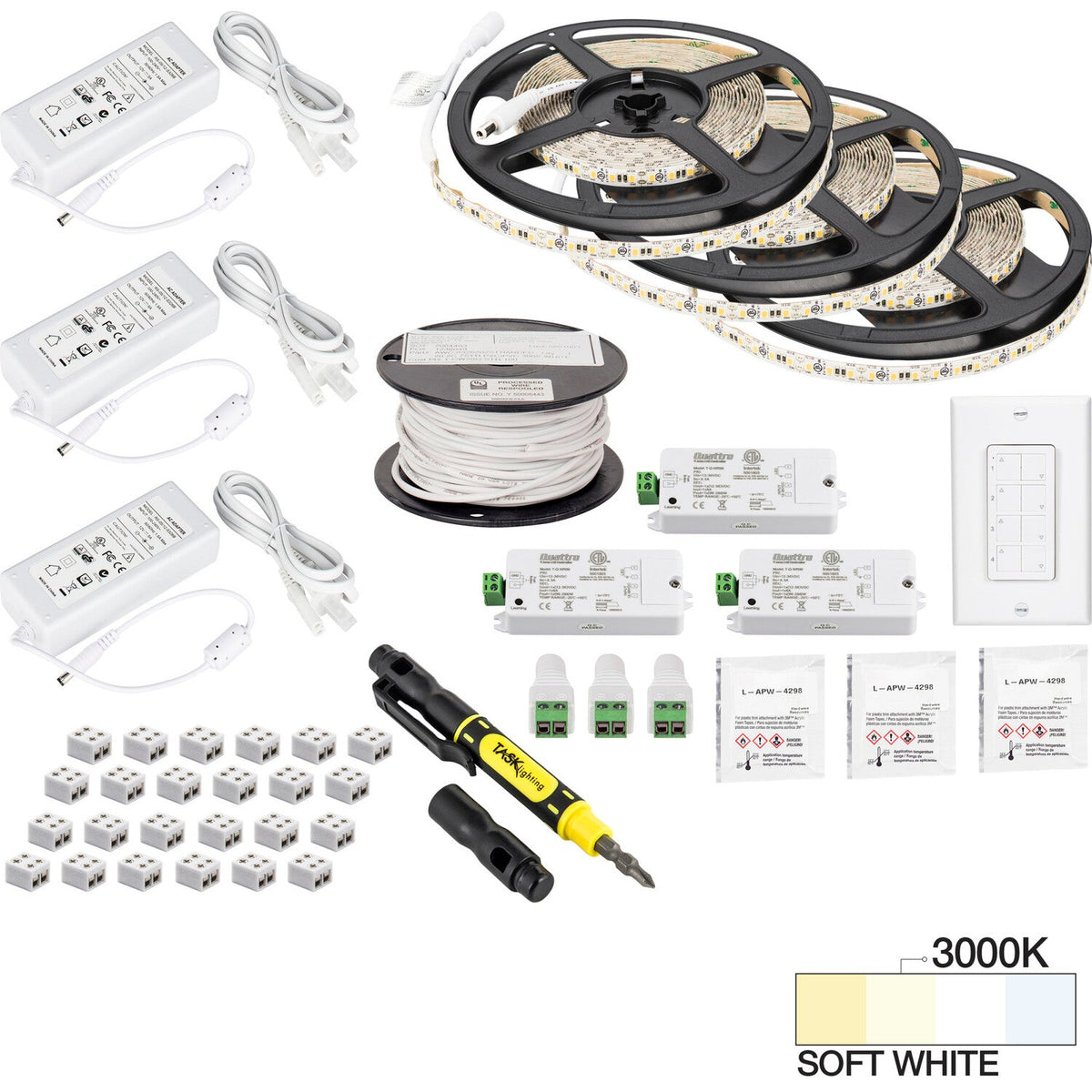 Task Lighting L-VK3Z3A-49-30 Vivid 49 Feet Tape Light Kit