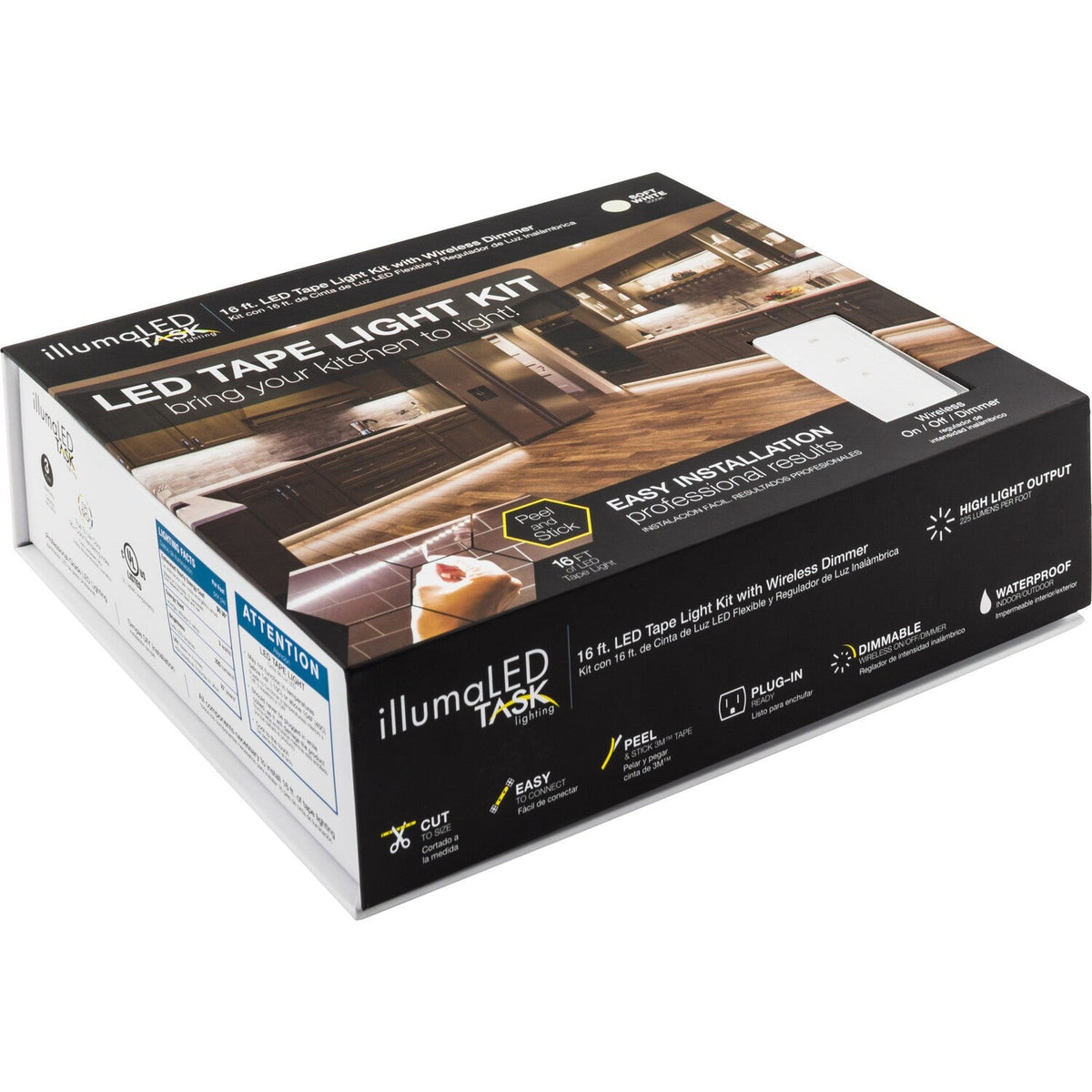 Task Lighting L-VURK-16-30 Uno Retail Packaged Vivid 16 Feet Tape Light Kit