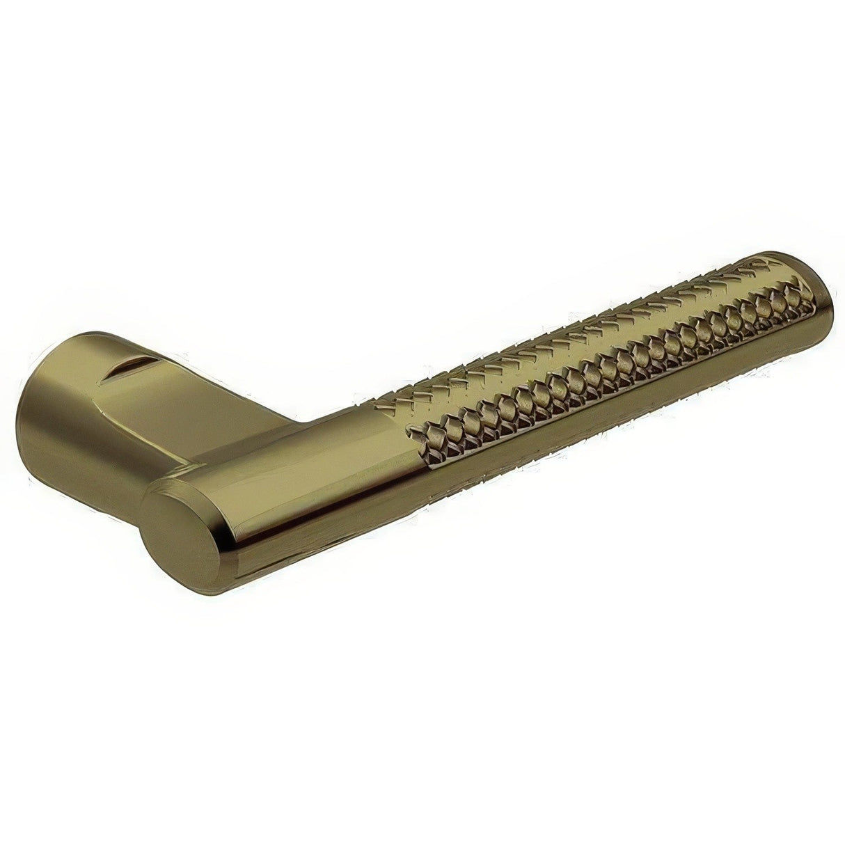 Baldwin L015050MR satin brass and black dummy door lever