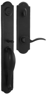Weslock L7680-2H2SL2D black single cylinder handleset