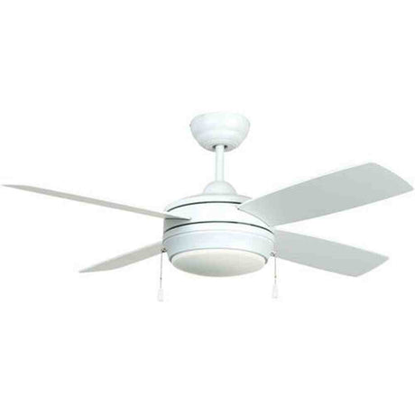 Craftmade LAV44MWW4LK-LED matte white ceiling fan blades included