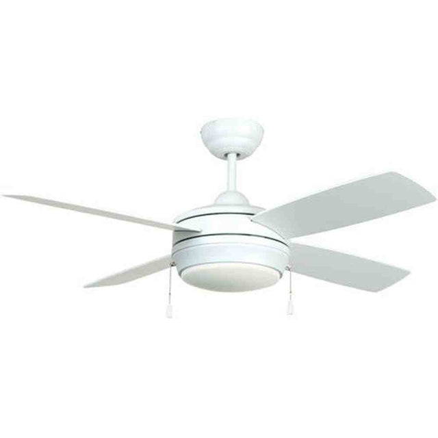 Craftmade LAV44MWW4LK-LED matte white ceiling fan blades included