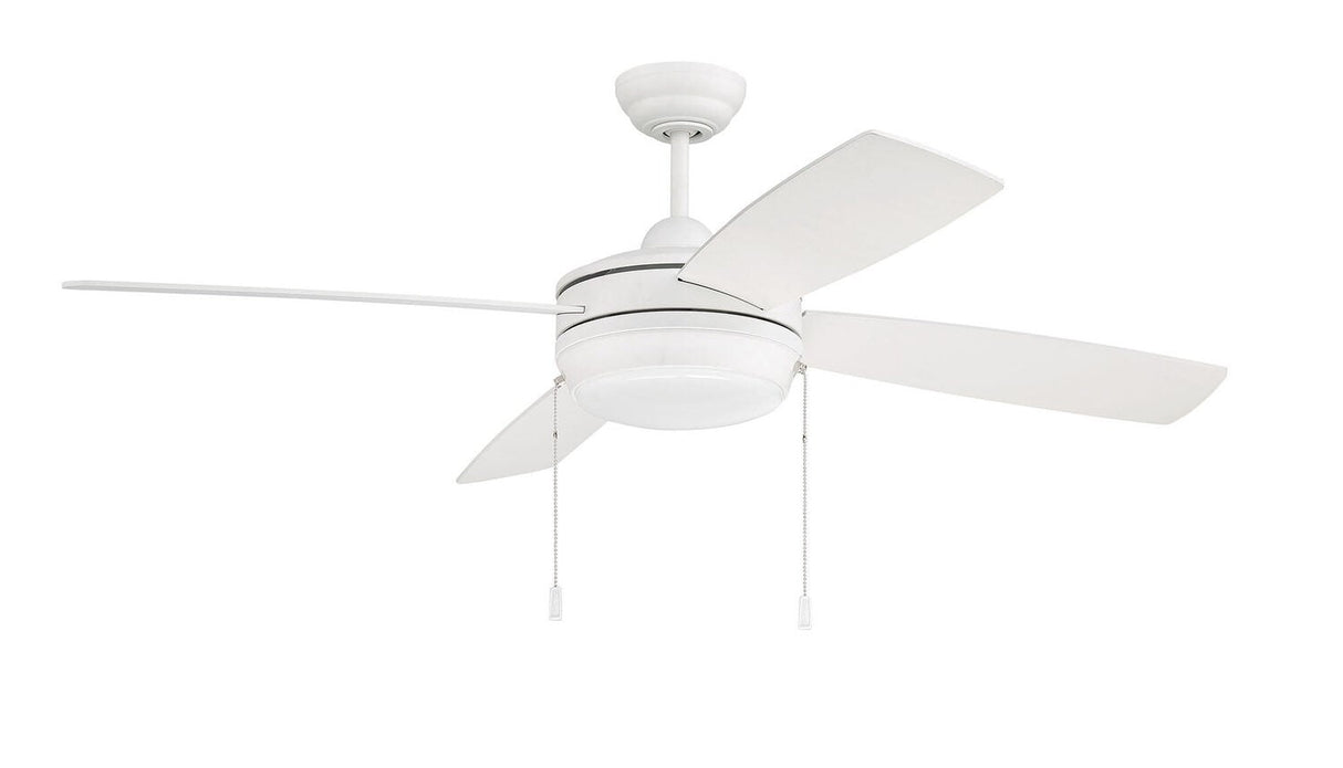 Craftmade LAV52MWW4LK-LED matte white ceiling fan blades included